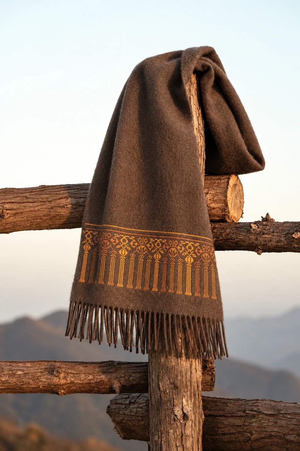 Mountain Motif Scarf